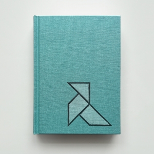 cuaderno de tapa dura "pajarita" hojas en blanco / turquesa / 11 x 15 cm :: imagen 1