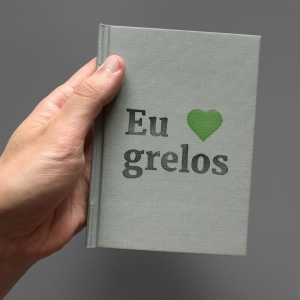 cuaderno de tapa dura "eu ♥ grelos" hojas en blanco / gris / 11 x 15 cm :: imagen 6