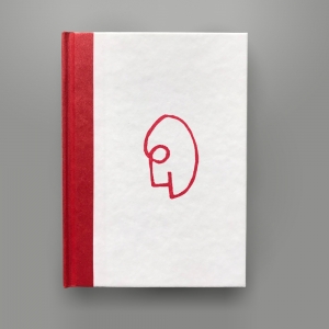 cuaderno de tapa dura "un 6 y un 4 la cara de tu retrato" hojas en blanco / rojo / 11 x 15 cm :: imagen 1