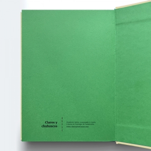 cuaderno de tapa dura "eu ♥ grelos" hojas en blanco / crema / 15 x 21 cm :: imagen 5
