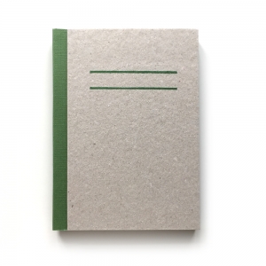 cuaderno "cartón visto" hojas en blanco / gris y verde / 10 x 14 cm :: imagen 1