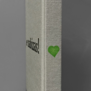 cuaderno de tapa dura "eu ♥ grelos" hojas en blanco / gris / 11 x 15 cm :: imagen 8