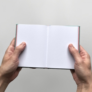 cuaderno de tapa dura "pajarita" hojas en blanco / turquesa / 11 x 15 cm :: imagen 4