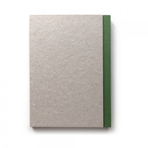 cuaderno "cartón visto" hojas en blanco / gris y verde / 10 x 14 cm :: imagen 2