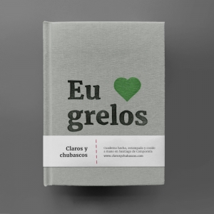 cuaderno de tapa dura "eu ♥ grelos" hojas en blanco / gris / 11 x 15 cm :: imagen 9