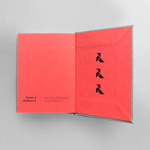 cuaderno de tapa dura "pajarita" hojas en blanco / turquesa / 11 x 15 cm :: imagen 5