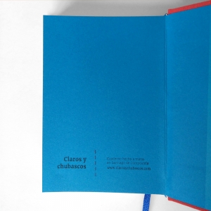 cuaderno de tapa dura "rojo y azul" hojas en blanco / 11 x 15 cm :: imagen 5
