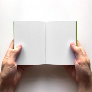 cuaderno "cartón visto" hojas en blanco / gris y verde / 10 x 14 cm :: imagen 4