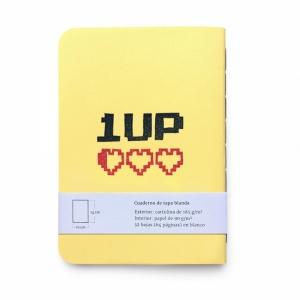 cuaderno de tapa blanda (cosido visto) "1up" hojas en blanco / amarillo limón / 10 x 14 cm :: imagen 7