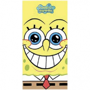 toalla de playa bob esponja "cara sonriente" :: imagen 1