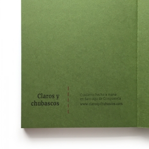 cuaderno "cartón visto" hojas en blanco / gris y verde / 10 x 14 cm :: imagen 5