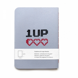 cuaderno de tapa blanda (cosido visto) "1up" hojas en blanco / gris claro / 10 x 14 cm :: imagen 7