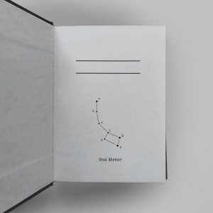 cuaderno de tapa dura "constelación osa menor" hojas en blanco / negro / 11 x 15 cm :: imagen 3