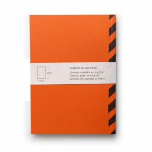cuaderno de tapa blanda "en obras" hojas en blanco / naranja / 10 x 14 cm :: imagen 7