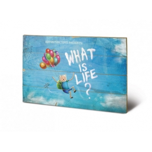 póster de madera hora de aventuras "what is life?" / 59 x 40 cm :: imagen 1