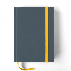 cuaderno de tapa dura "gris y amarillo" hojas en blanco / 11 x 15 cm :: imagen 1