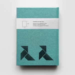 cuaderno de tapa dura "pajarita" hojas en blanco / turquesa / 11 x 15 cm :: imagen 11