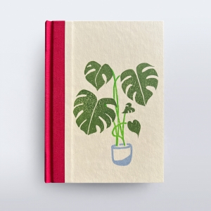 cuaderno de tapa dura "monstera" hojas en blanco / 11 x 15 cm :: imagen 1
