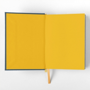 cuaderno de tapa dura "gris y amarillo" hojas en blanco / 11 x 15 cm :: imagen 3