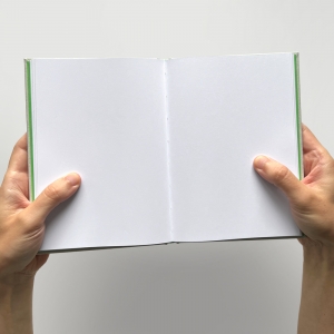 cuaderno de tapa dura "eu ♥ grelos" hojas en blanco / gris / 15 x 21 cm :: imagen 4