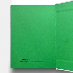 cuaderno de tapa dura "eu ♥ grelos" hojas en blanco / gris / 15 x 21 cm :: imagen 5