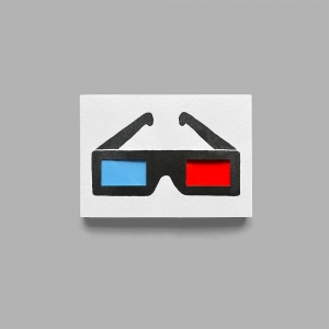 bloc de notas "gafas 3d" / blanco / A7 :: imagen 1
