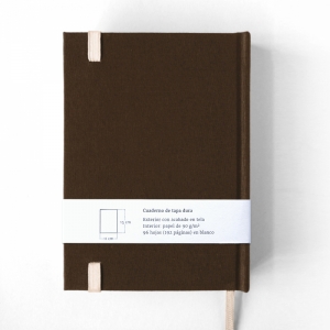 cuaderno de tapa dura "marrón y beige" hojas en blanco / 11 x 15 cm :: imagen 9