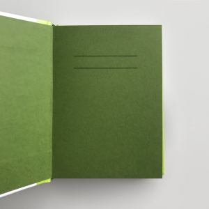 cuaderno de tapa dura "un 6 y un 4 la cara de tu retrato" hojas en blanco / verde / 11 x 15 cm :: imagen 3