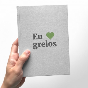 cuaderno de tapa dura "eu ♥ grelos" hojas en blanco / gris / 15 x 21 cm :: imagen 6