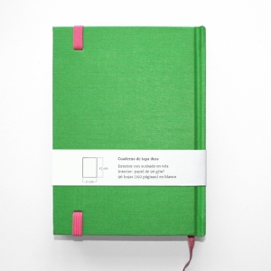cuaderno de tapa dura "verde y rosa fucsia" hojas en blanco / 11 x 15 cm :: imagen 9
