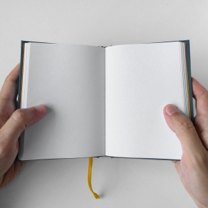 cuaderno de tapa dura "gris y amarillo" hojas en blanco / 11 x 15 cm :: imagen 7